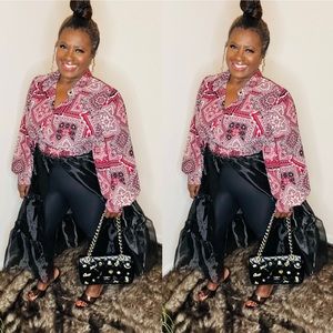 Top with flowing sheer bottom